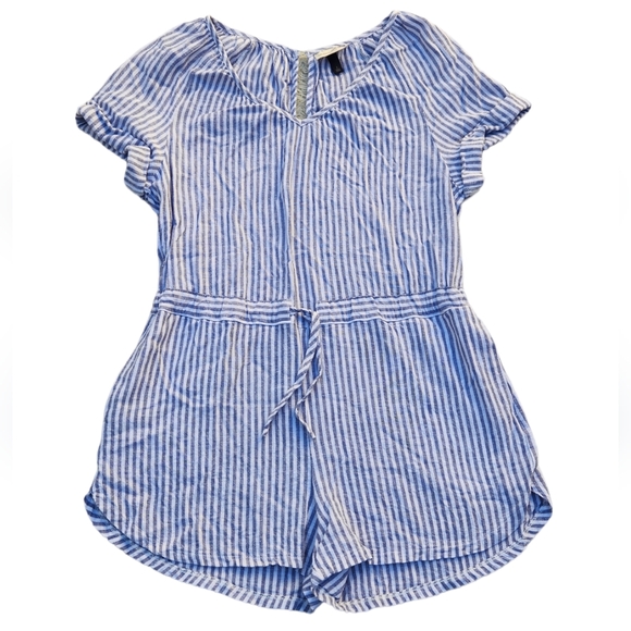 Universal Thread Pants - Universal Thread Railroad striped linen blend romper